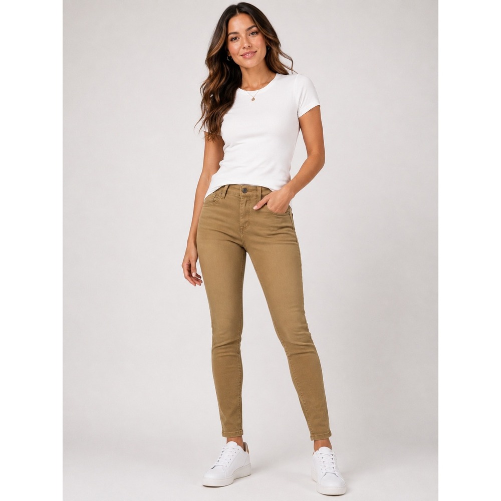 Democracy Womens Skinny Khaki Jeans Size 2 Tan Ab Technology Casual Workwear